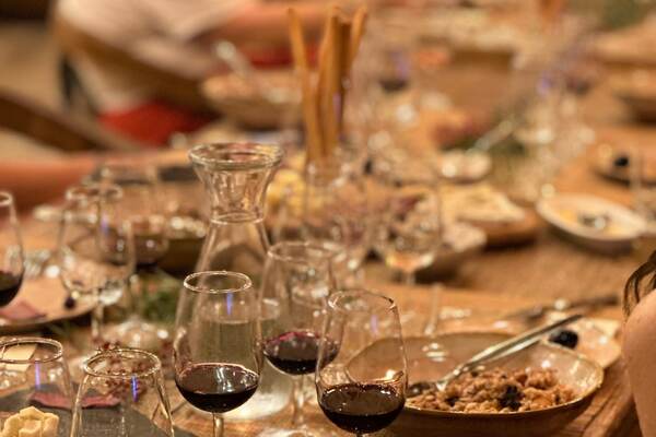 Wine dinner atmosphere