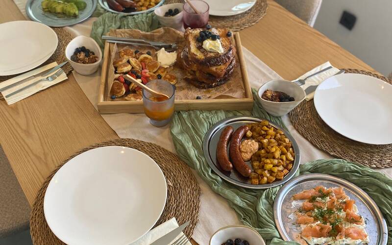 Private breakfast in villa